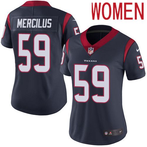 Women Houston Texans 59 Whitney Mercilus Navy Blue Nike Vapor Limited NFL Jersey